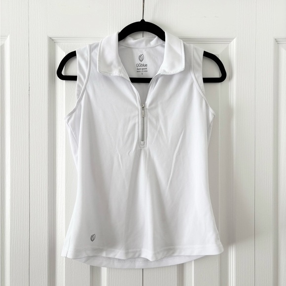 Gg Blue Tops - GGblue Luxe Sport White Top